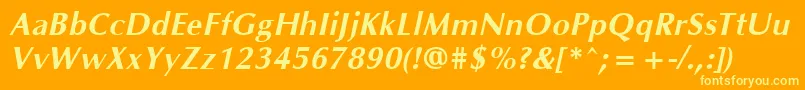 OklahomaBoldoblique Font – Yellow Fonts on Orange Background