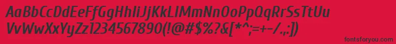 Cuprum ffy Font – Black Fonts on Red Background