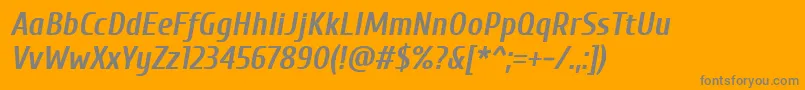 Cuprum ffy-Schriftart – Graue Schriften auf orangefarbenem Hintergrund