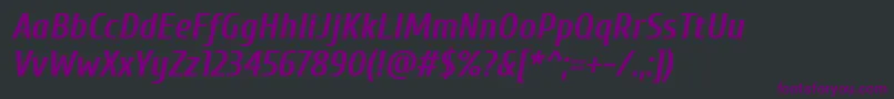 Cuprum ffy Font – Purple Fonts on Black Background