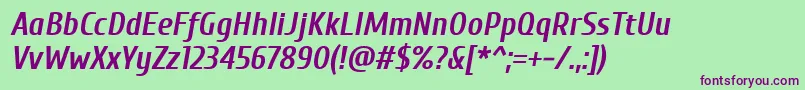 More about Cuprum ffy Font Cuprum ffy Font – Purple Fonts on Green Background