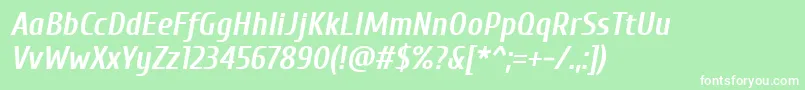 Cuprum ffy Font – White Fonts on Green Background
