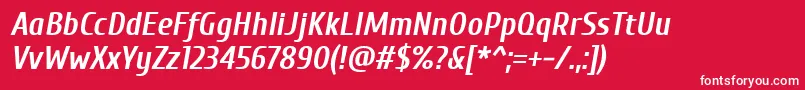 Cuprum ffy Font – White Fonts on Red Background