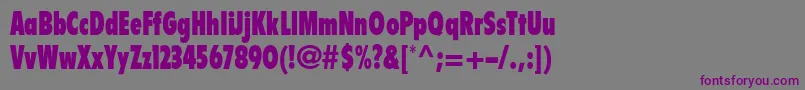 Шрифт FlyerltstdExtrablackcond – фиолетовые шрифты на сером фоне