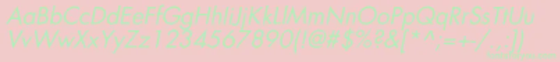 Шрифт AgfatumcItalic – зелёные шрифты на розовом фоне