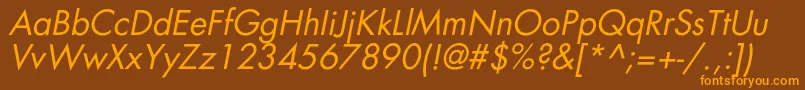 AgfatumcItalic Font – Orange Fonts on Brown Background