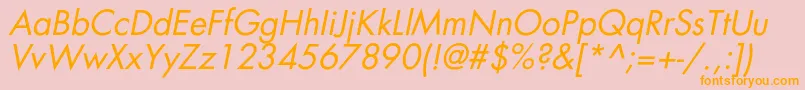 AgfatumcItalic Font – Orange Fonts on Pink Background