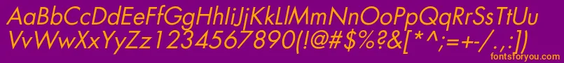 AgfatumcItalic Font – Orange Fonts on Purple Background