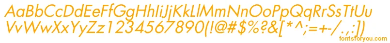 AgfatumcItalic Font – Orange Fonts on White Background