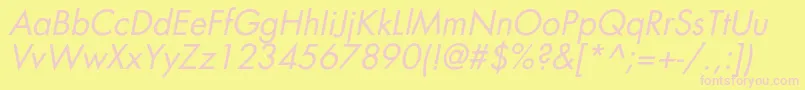 AgfatumcItalic Font – Pink Fonts on Yellow Background