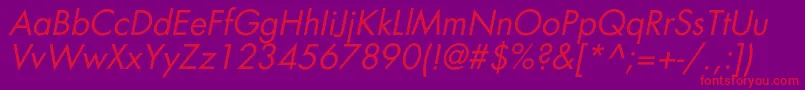 AgfatumcItalic Font – Red Fonts on Purple Background