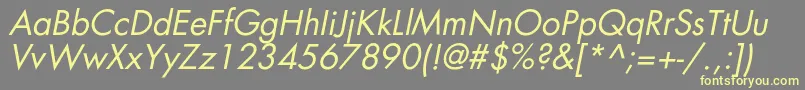 AgfatumcItalic Font – Yellow Fonts on Gray Background