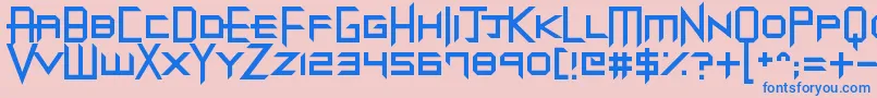 DubstepDungeons Font – Blue Fonts on Pink Background