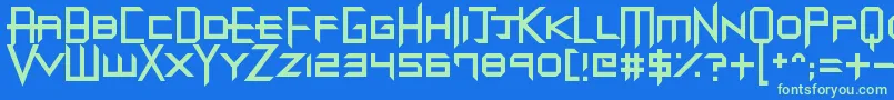 DubstepDungeons Font – Green Fonts on Blue Background