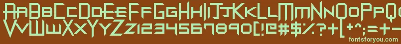 DubstepDungeons Font – Green Fonts on Brown Background