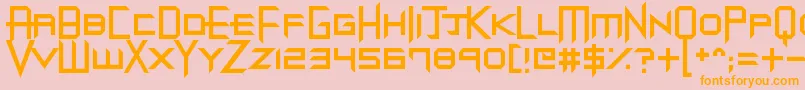 DubstepDungeons Font – Orange Fonts on Pink Background