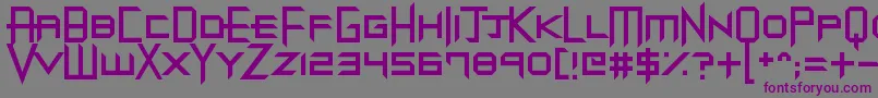 Fonte DubstepDungeons – fontes roxas em um fundo cinza