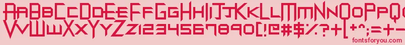 DubstepDungeons-Schriftart – Rote Schriften auf rosa Hintergrund