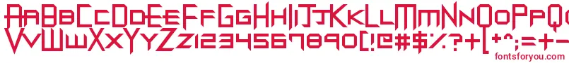 DubstepDungeons-Schriftart – Rote Schriften auf weißem Hintergrund