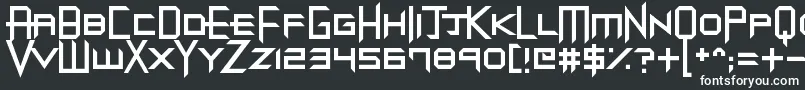DubstepDungeons-Schriftart – Weiße Schriften auf schwarzem Hintergrund