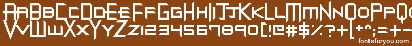 DubstepDungeons Font – White Fonts on Brown Background