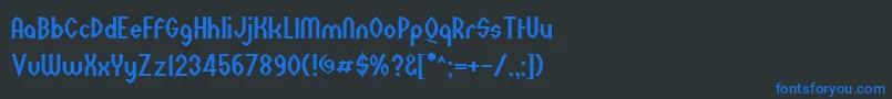 Wazoo Font – Blue Fonts on Black Background