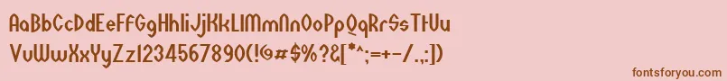 Wazoo Font – Brown Fonts on Pink Background