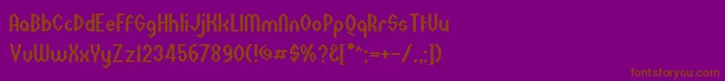 Wazoo Font – Brown Fonts on Purple Background