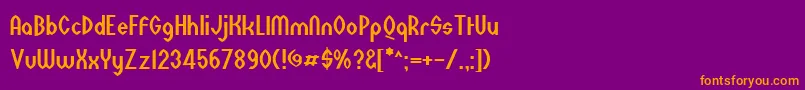 Wazoo Font – Orange Fonts on Purple Background