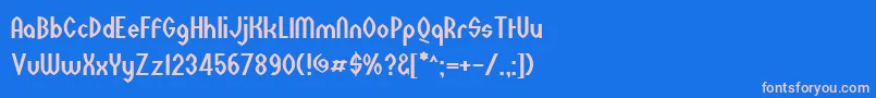 Wazoo Font – Pink Fonts on Blue Background