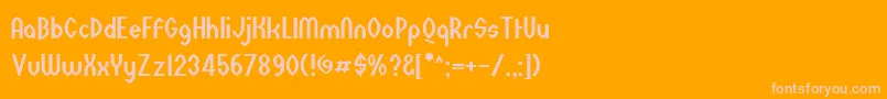 Wazoo Font – Pink Fonts on Orange Background