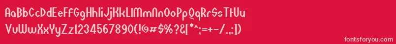 Wazoo Font – Pink Fonts on Red Background