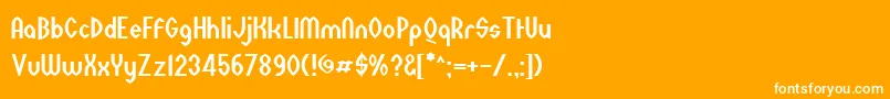 Wazoo Font – White Fonts on Orange Background