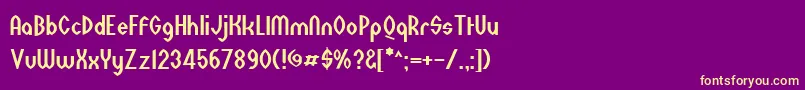 Wazoo Font – Yellow Fonts on Purple Background