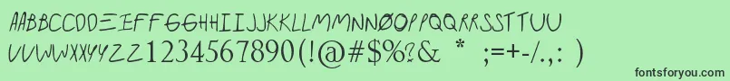 Paramorealbum Font – Black Fonts on Green Background