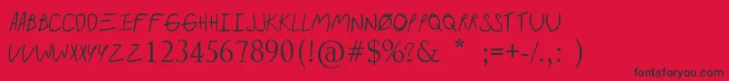 Paramorealbum Font – Black Fonts on Red Background