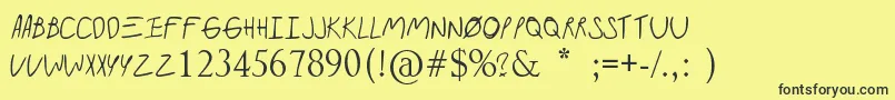 Paramorealbum Font – Black Fonts on Yellow Background