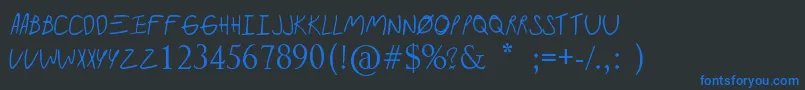Paramorealbum Font – Blue Fonts on Black Background