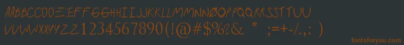 Paramorealbum Font – Brown Fonts on Black Background