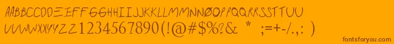 Paramorealbum Font – Brown Fonts on Orange Background