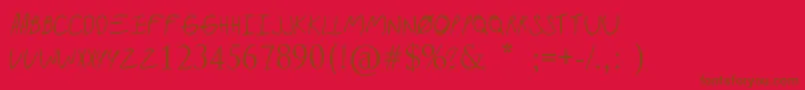 Paramorealbum Font – Brown Fonts on Red Background