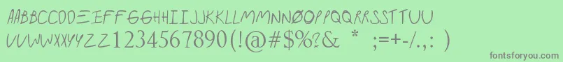 Paramorealbum Font – Gray Fonts on Green Background