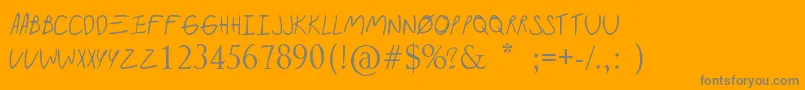 Paramorealbum Font – Gray Fonts on Orange Background