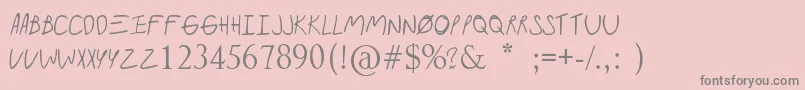 Paramorealbum Font – Gray Fonts on Pink Background