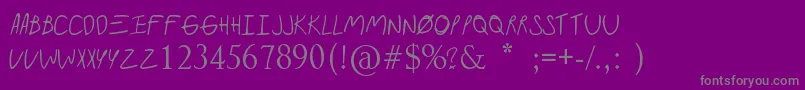 Paramorealbum Font – Gray Fonts on Purple Background