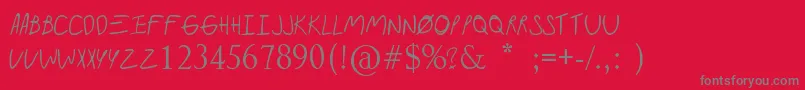 Paramorealbum Font – Gray Fonts on Red Background