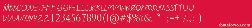 Paramorealbum Font – Green Fonts on Red Background