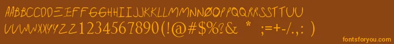 Paramorealbum Font – Orange Fonts on Brown Background
