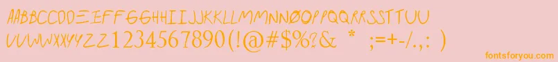 Paramorealbum Font – Orange Fonts on Pink Background