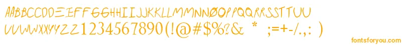 Paramorealbum Font – Orange Fonts on White Background